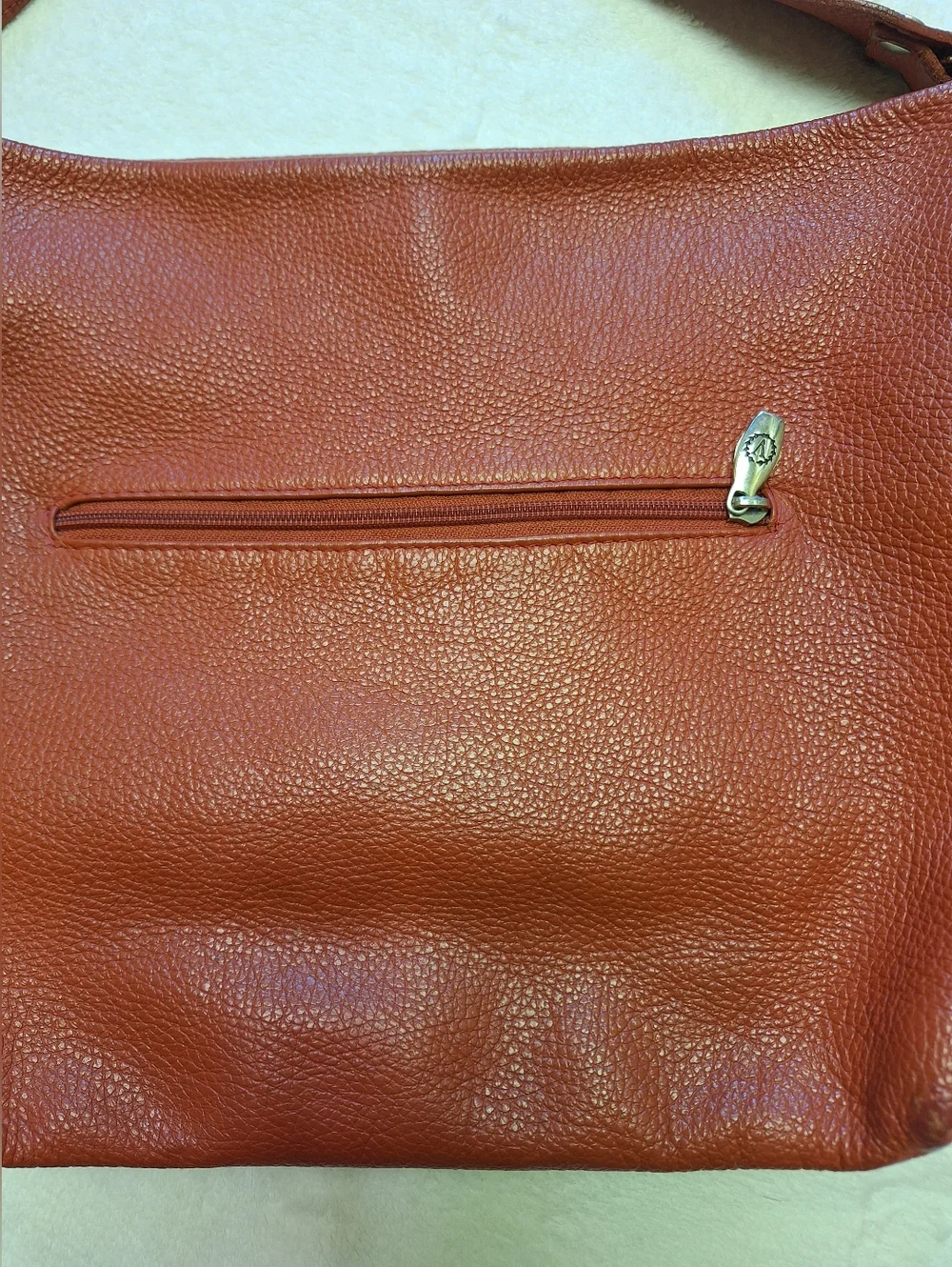 Valentina Italy Pebbled Leather Hobo Shoulder Bag 🇮🇹 Brick Red | Made in Italy